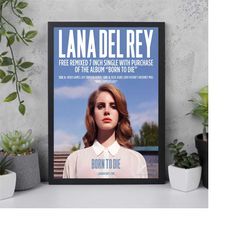 lana del rey print - paradise ultraviolence poster - album cover poster, custom poster, music gift, singer portrait phot