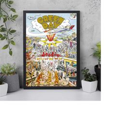 green day dookie album art poster- high quality print - wall art - gifts for him/her - home decor - wall decor - unique