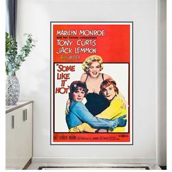 1959 some like it hot movie poster home decor film print  bar 135