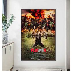 platoon 1986 movie poster classic movies glossy  home art decor print bar 170