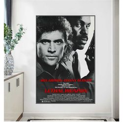 lethal weapon 1987 80's classic movie poster  home art print bar 324