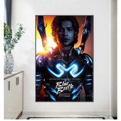 2023 blue beetle movie poster super hero frameless home print bar 47