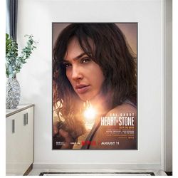 heart of stone 2023 movies poster  art home wall decor  printing bar 64