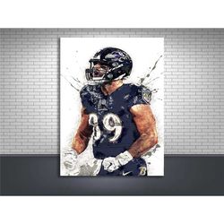 mark andrews poster, baltimore ravens, gallery canvas wrap, man cave, kids room, game room, living room