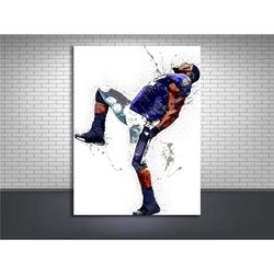 ray lewis poster, baltimore ravens, gallery canvas wrap, man cave, kids room, game room, living room