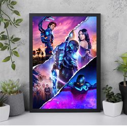 blue beetle movie custom poster prints, room decorations, movie art, gifts for him/her, movie prints, art prints, custom