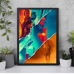 blade runner movie custom poster prints, room decorations, movie art, gifts for him/her, movie prints, art prints, custo