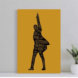 hamilton poster, hamilton the musical print, wall art film print, art poster for gift, home decor, (no frame)