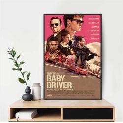 baby driver 2017 movie poster art room decor canvas poster