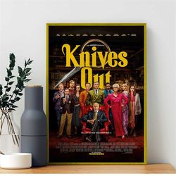 knives out movie poster print, room decor, movie art, gifts for him/her, movie print, art print