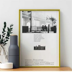 manhattan movie poster film print wall art for living room bedroom (no frame)