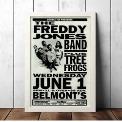 freddy jones band concert posters - music fan collectibles - retro music poster - home decor - wall art