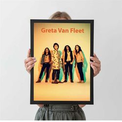 greta van fleet band poster, autumn home decor, a4 a3 a2 a1, wall decor, christmas gift