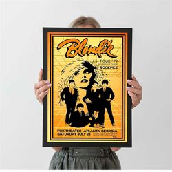 blondie band poster or canvas, home decor, kitchen wall decor, classic retro rock vintage wall art