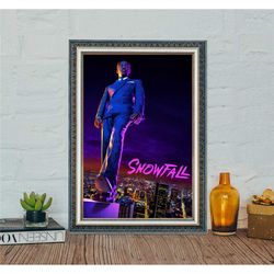 snowfall movie poster, snowfall (2017) classic movie poster, vintage canvas cloth photo print