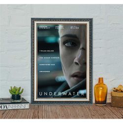 underwater movie poster, underwater (2020) classic movie poster, vintage canvas cloth photo print