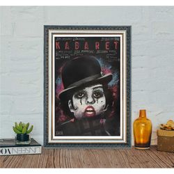 cabaret movie poster, cabaret classic movie poster, vintage canvas cloth photo print