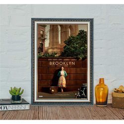 brooklyn movie poster, brooklyn (2015) classic movie poster, vintage canvas cloth photo print