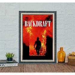 backdraft movie poster, backdraft (1991) classic movie poster, vintage canvas cloth photo print