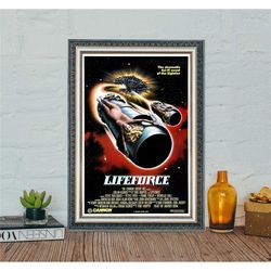 lifeforce movie poster, lifeforce (1985) classic movie poster, vintage canvas cloth photo print