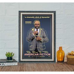 american fiction movie poster,american fiction classic movie poster, vintage canvas cloth photo print