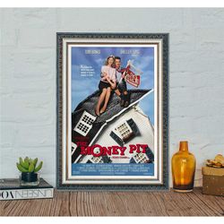 the money pit poster, the money pit classic vintage movie poster, classic cartoon movie canvas cloth poster