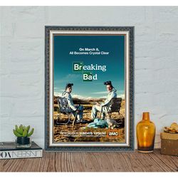 breaking bad tv series poster, classic movie poster, canvas cloth photo print