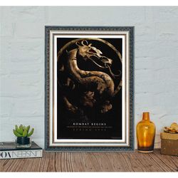 mortal kombat movie poster, mortal kombat classic poster, canvas cloth photo print