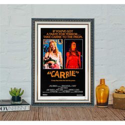 carrie (1976) movie poster, classic movie carrie poster, vintage canvas cloth photo print