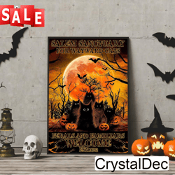 welcome to the neighborhood horror house halloween poster canvas