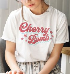 cherry bomb vintage t-shirt / cute t-shirt / summer tee / graphic tee / gift for her