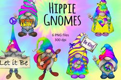 hippie gnome clipart png bundle, gnome clipart, summer clipart