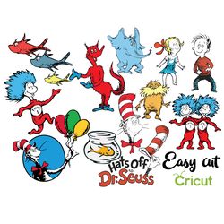 bundle dr seuss svg, dr seuss svg, dr seuss birthday svg, miss thing svg, cat in th dr seuss hat svg