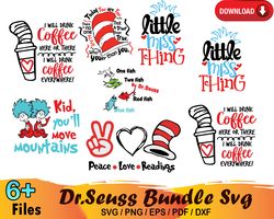 6 dr seuss bundle svg, dr seuss svg, dr seuss cricut svg