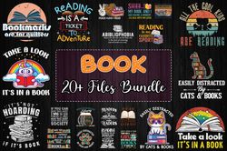 20 designs book bundle svg, book svg, book vector, book clipart