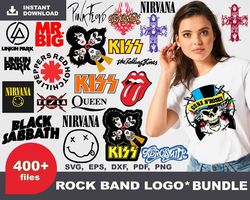 400 rock brand logo svg, rock band svg, bundle rock band