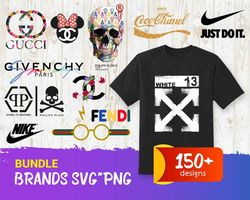 150 brand logo bundle svg, trending svg, fashion brand svg