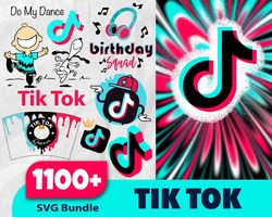 1100 tiktok logos bundle, trending svg, tiktok svg