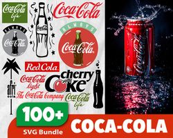 100 coca cola bundle svg, trending svg, cola logos svg