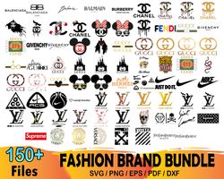 150 fashion brand bundle, trending png, brand logos png file digital