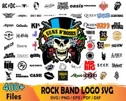 400 rock brand logo svg, rock band svg, bundle rock band file