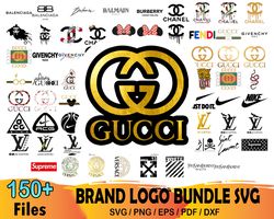 150 brand logo bundle svg, trending svg, fashion brand svg file digital