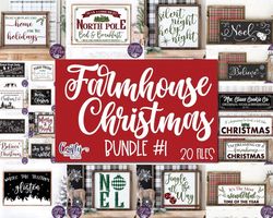 farmhouse christmas svg bundle, farmhouse sign svg bundle, christmas sign svg, svg files for cricut, digital download, p