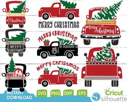 christmas truck svg bundle, christmas truck svg, christmas svg, truck svg, merry christmas svg, files for cricut, silhou