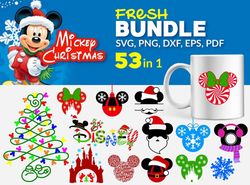 53 mickey christmas bundle, christmas svg, mickey svg