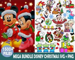 1500 files mega bundle disney christmas svg, png, disney svg