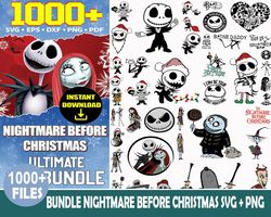 1000 files the nightmare before chritsmas svg bundle, christmas svg, nightmare svg