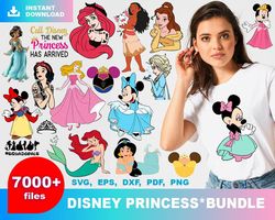 7000 disney princess bundle, trending svg, disney princess svg