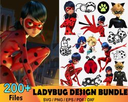 200 tales of ladybug and cat noir bundle svg, disney svg, ladybug svg