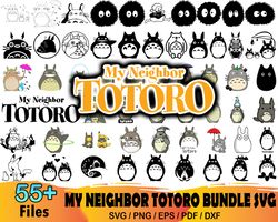 55 my neighbor totoro bundle svg, totoro svg, ghibli svg